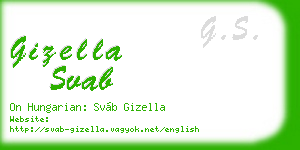 gizella svab business card